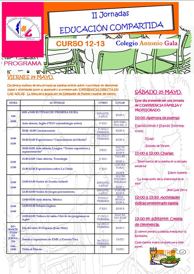 II Jornadas de Educación Compartida - Col Antonio Gala (Dos Hermanas)